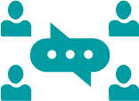 Teal icon representing Adapting and Networking.