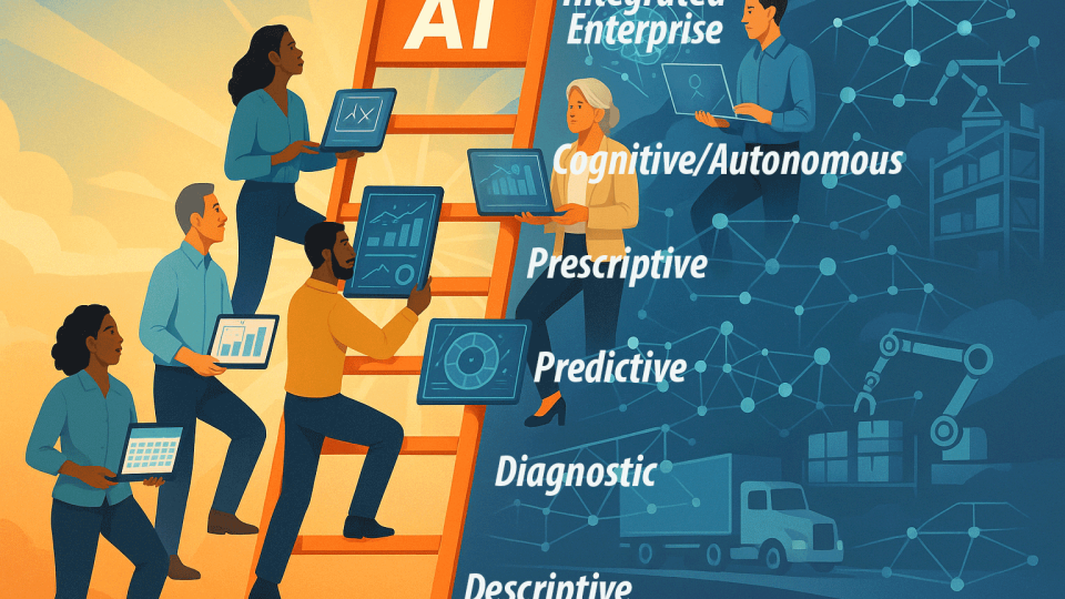 <p>In this special episode, guest host Brian Kennedy sits down with Chris Gaffney to explore how supply chain professionals can take control of their careers by embracing artificial intelligence. Chris introduces the “AI Maturity Ladder,” a step-by-step roadmap that helps individuals and teams evolve from foundational tools like Excel to advanced capabilities like predictive analytics, machine learning, and AI agents.</p> Climbing the AI Career Ladder