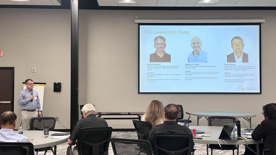 <p>Critical Materials 101, a video series breaking down the building blocks of our clean energy future courtesy of the U.S. Department of Energy.</p> Chris Gaffney speaking to GEMS-3 and GRACE Workshop participants in Macon, GA